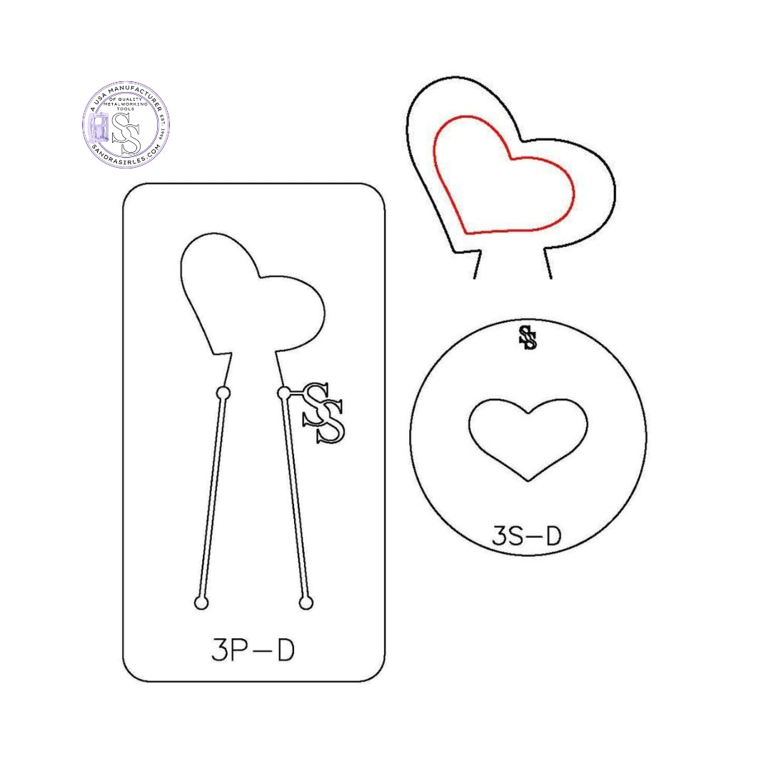 S&P DUOS: SILHOUETTE & PANCAKE DIE DUO: 3S-D, 3P-D HEART